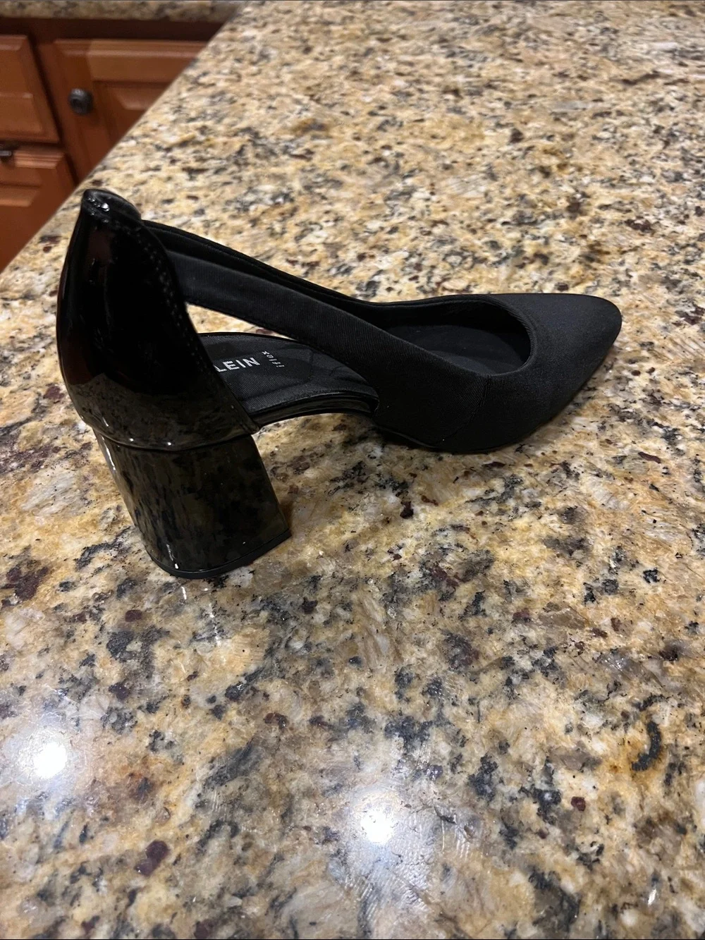Anne Klein Black Pointed-Toe Heels